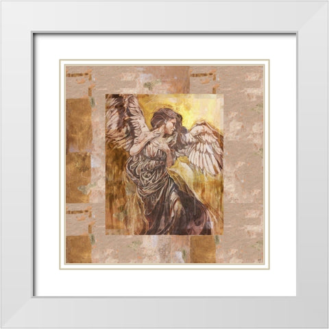 Glorious Angel I White Modern Wood Framed Art Print with Double Matting by Wiley, Marta