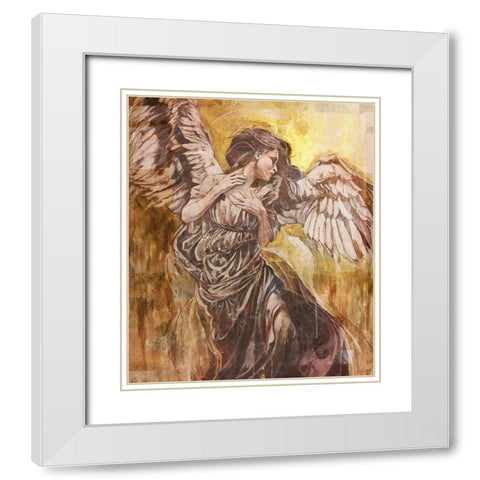Glorious Angel II White Modern Wood Framed Art Print with Double Matting by Wiley, Marta