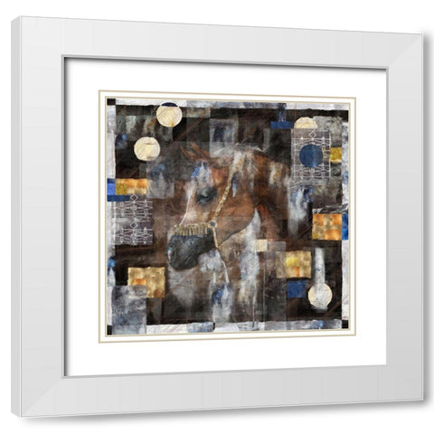 Horse I sepia tint White Modern Wood Framed Art Print with Double Matting by Wiley, Marta