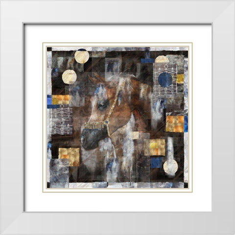 Horse I sepia tint White Modern Wood Framed Art Print with Double Matting by Wiley, Marta