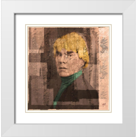 Andy Warhol Silkscreen I White Modern Wood Framed Art Print with Double Matting by Wiley, Marta