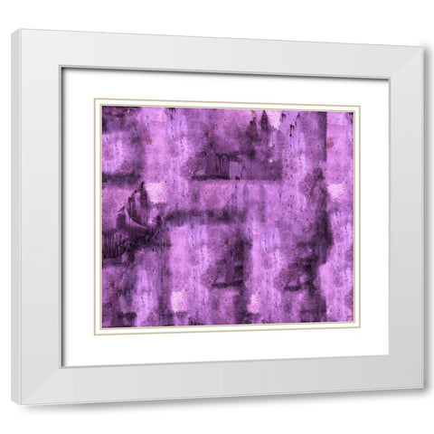 Abstract Purple White Modern Wood Framed Art Print with Double Matting by Wiley, Marta