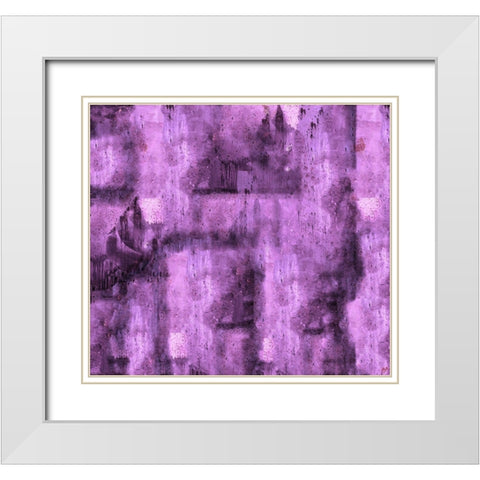 Abstract Purple White Modern Wood Framed Art Print with Double Matting by Wiley, Marta