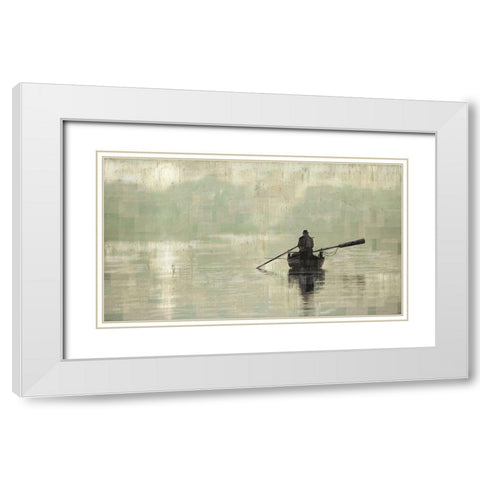 Peace Sandy White Modern Wood Framed Art Print with Double Matting by Wiley, Marta