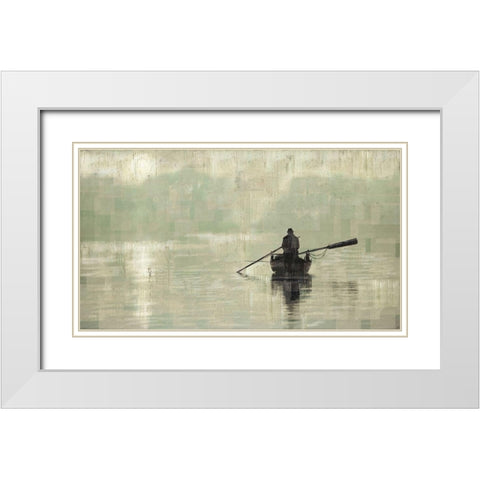 Peace Sandy White Modern Wood Framed Art Print with Double Matting by Wiley, Marta