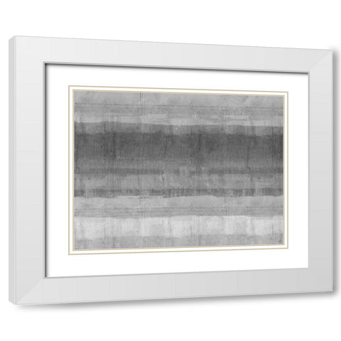 BandW Ocean Study White Modern Wood Framed Art Print with Double Matting by Wiley, Marta