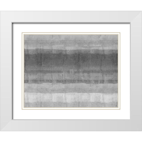 BandW Ocean Study White Modern Wood Framed Art Print with Double Matting by Wiley, Marta