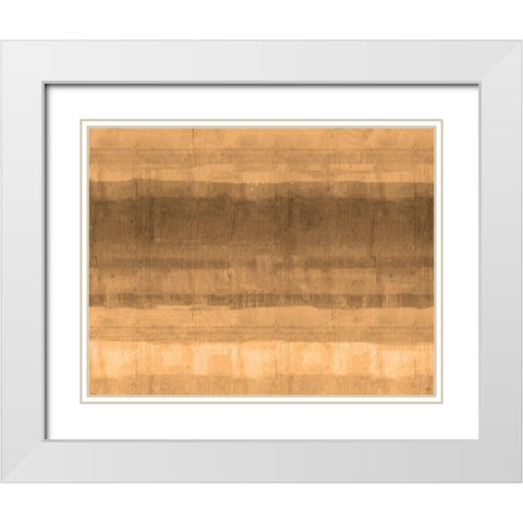 Ocean study Ochre White Modern Wood Framed Art Print with Double Matting by Wiley, Marta