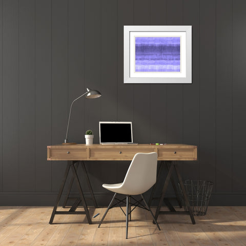Ocean study Purple White Modern Wood Framed Art Print with Double Matting by Wiley, Marta