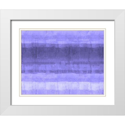 Ocean study Purple White Modern Wood Framed Art Print with Double Matting by Wiley, Marta