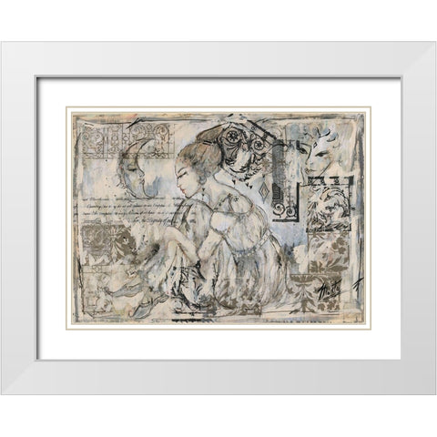 Daydream White Modern Wood Framed Art Print with Double Matting by Wiley, Marta