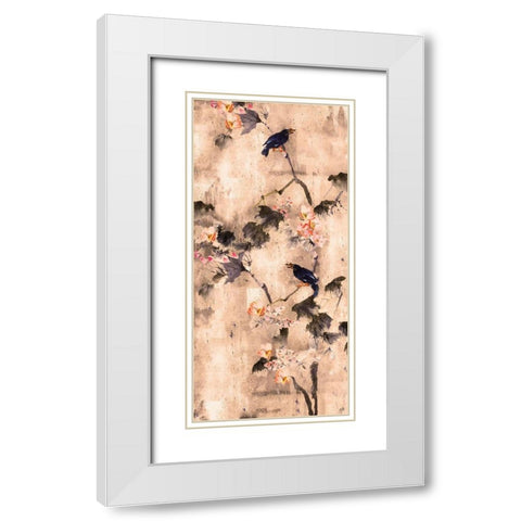 Song Bird Sepia White Modern Wood Framed Art Print with Double Matting by Wiley, Marta