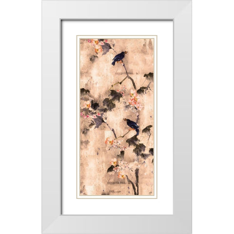 Song Bird Sepia White Modern Wood Framed Art Print with Double Matting by Wiley, Marta