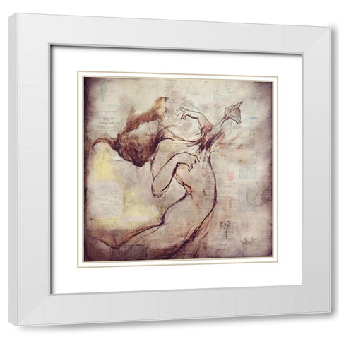 Heart Free White Modern Wood Framed Art Print with Double Matting by Wiley, Marta
