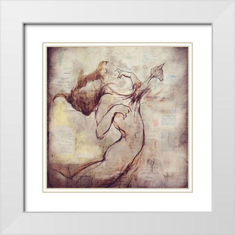 Heart Free White Modern Wood Framed Art Print with Double Matting by Wiley, Marta