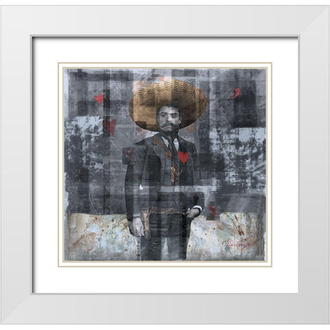 Mexcian Revolutionary I- Original White Modern Wood Framed Art Print with Double Matting by Wiley, Marta