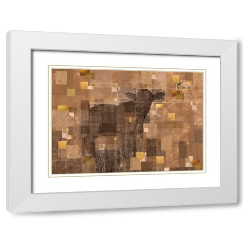 VEGAN- Sepia White Modern Wood Framed Art Print with Double Matting by Wiley, Marta