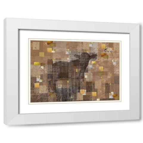 VEGAN- Beige White Modern Wood Framed Art Print with Double Matting by Wiley, Marta