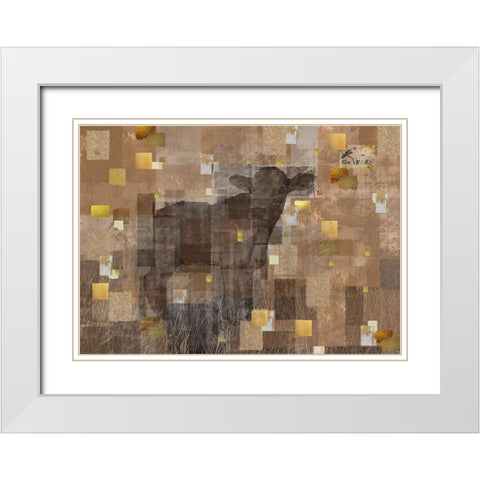 VEGAN- Beige White Modern Wood Framed Art Print with Double Matting by Wiley, Marta
