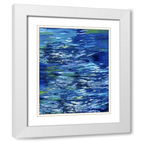 River II Study Blue White Modern Wood Framed Art Print with Double Matting by Wiley, Marta