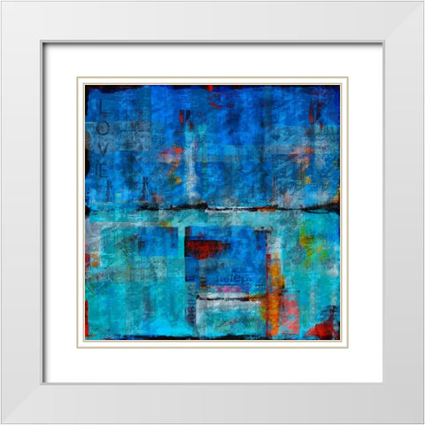 Abstract Dark White Modern Wood Framed Art Print with Double Matting by Wiley, Marta