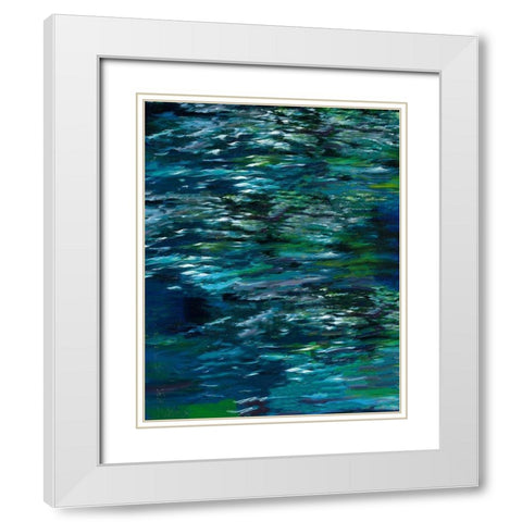 Green River Study White Modern Wood Framed Art Print with Double Matting by Wiley, Marta