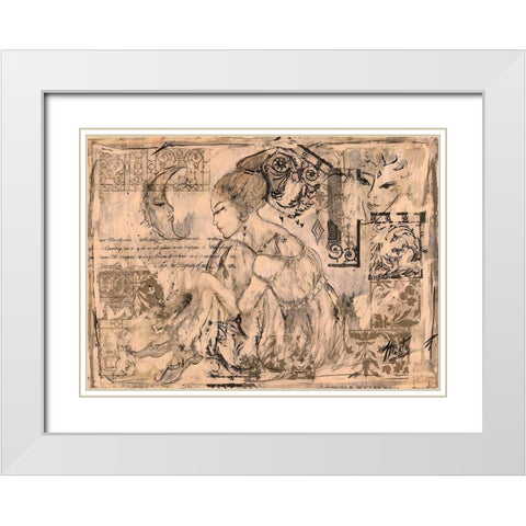 Daydream II White Modern Wood Framed Art Print with Double Matting by Wiley, Marta