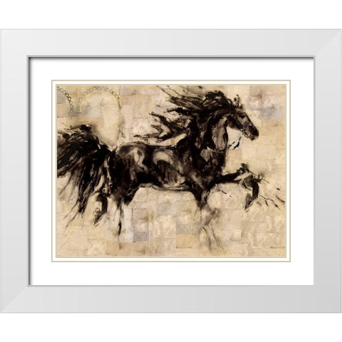 Lepa Zena Color I White Modern Wood Framed Art Print with Double Matting by Wiley, Marta