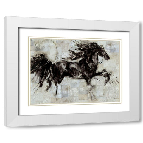 Lepa Zena Color II White Modern Wood Framed Art Print with Double Matting by Wiley, Marta