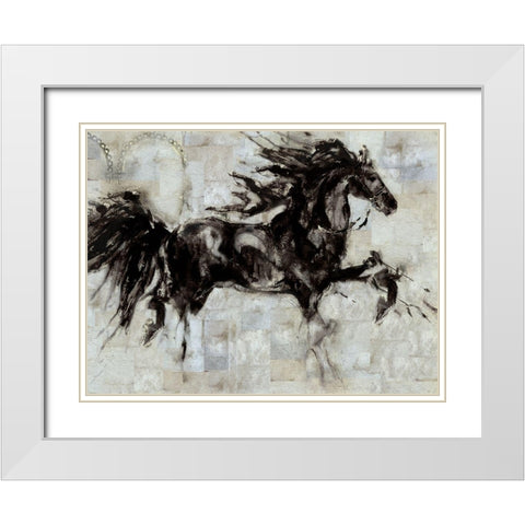 Lepa Zena Color II White Modern Wood Framed Art Print with Double Matting by Wiley, Marta