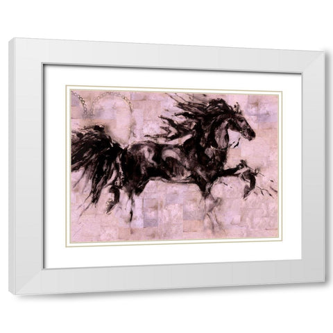 Lepa Zena Collor III White Modern Wood Framed Art Print with Double Matting by Wiley, Marta