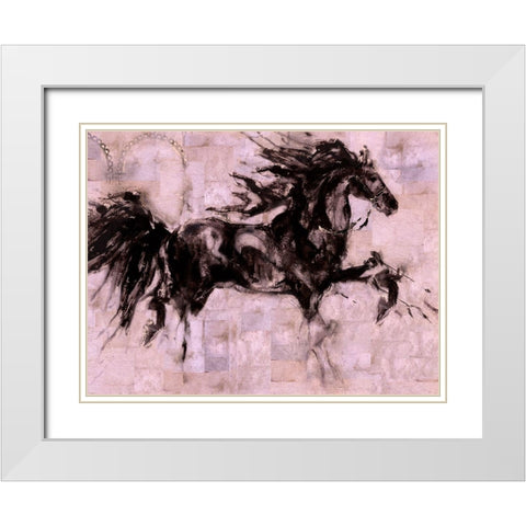 Lepa Zena Collor III White Modern Wood Framed Art Print with Double Matting by Wiley, Marta
