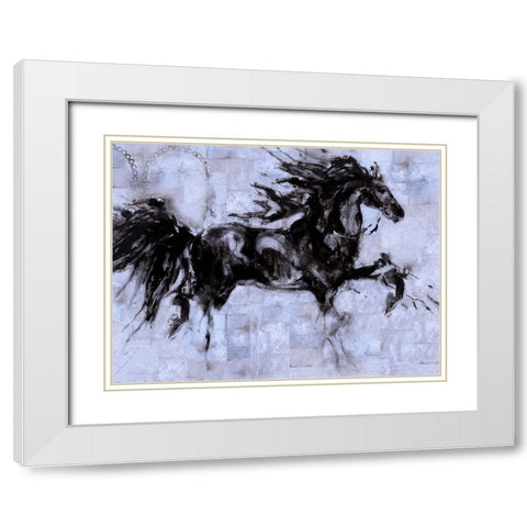 Lepa Zena Color IV White Modern Wood Framed Art Print with Double Matting by Wiley, Marta