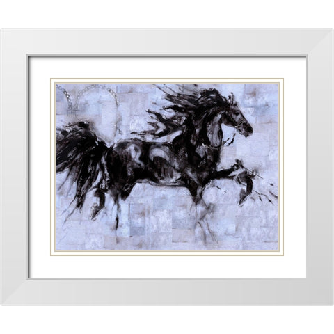 Lepa Zena Color IV White Modern Wood Framed Art Print with Double Matting by Wiley, Marta