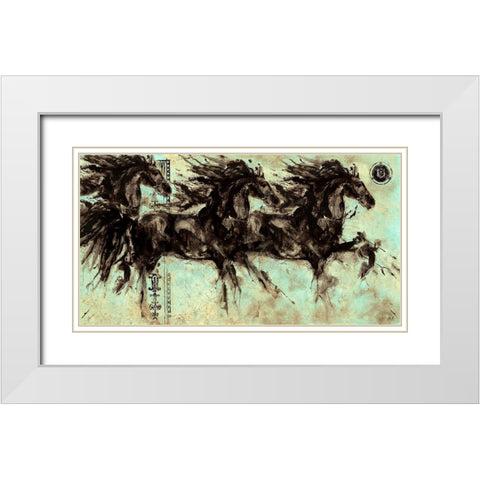 Lepa Zena 29 White Modern Wood Framed Art Print with Double Matting by Wiley, Marta