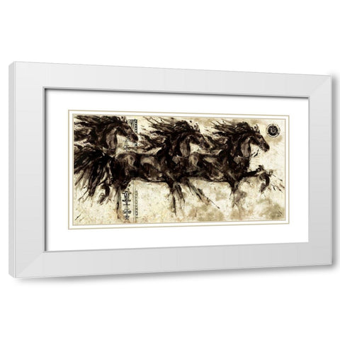 Lepa Zena 32 White Modern Wood Framed Art Print with Double Matting by Wiley, Marta