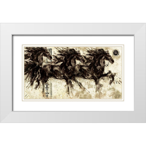 Lepa Zena 32 White Modern Wood Framed Art Print with Double Matting by Wiley, Marta