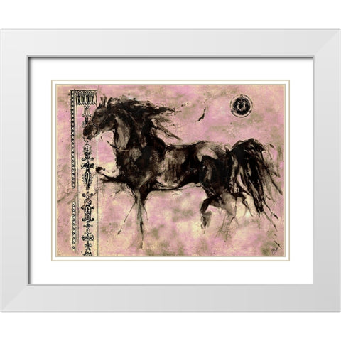 Lepa Zena 7 White Modern Wood Framed Art Print with Double Matting by Wiley, Marta