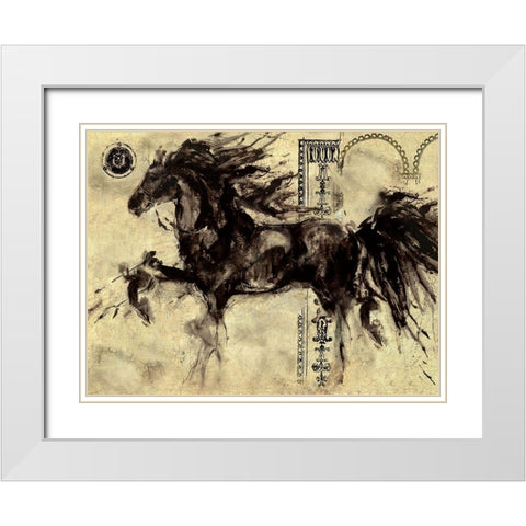 Lepa Zena 11 White Modern Wood Framed Art Print with Double Matting by Wiley, Marta