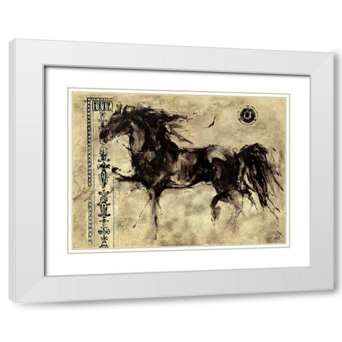 Lepa Zena 12 White Modern Wood Framed Art Print with Double Matting by Wiley, Marta