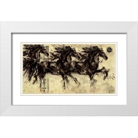 Lepa Zena 14 White Modern Wood Framed Art Print with Double Matting by Wiley, Marta
