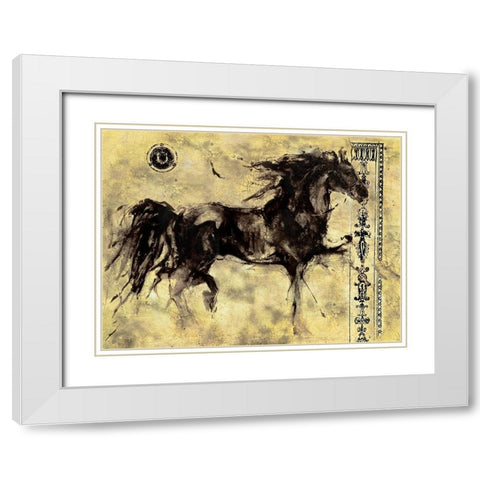 Lepa Zena 23 White Modern Wood Framed Art Print with Double Matting by Wiley, Marta