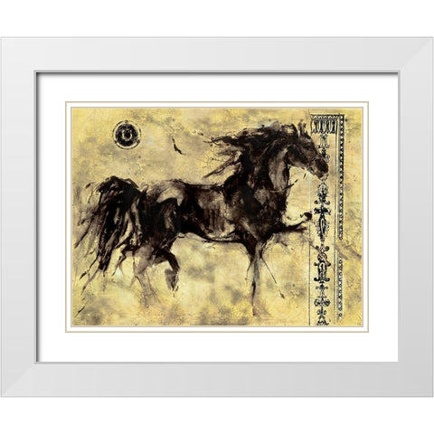 Lepa Zena 23 White Modern Wood Framed Art Print with Double Matting by Wiley, Marta