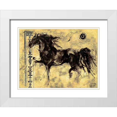 Lepa Zena 24 White Modern Wood Framed Art Print with Double Matting by Wiley, Marta