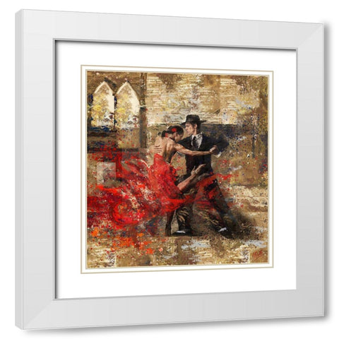 Tango II White Modern Wood Framed Art Print with Double Matting by Wiley, Marta
