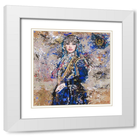 Afganistan I White Modern Wood Framed Art Print with Double Matting by Wiley, Marta