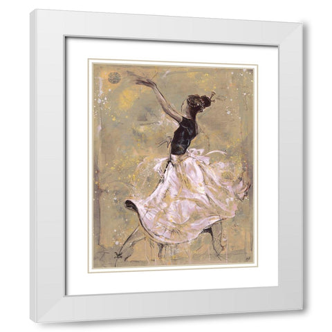 Living The Dream- Gold White Modern Wood Framed Art Print with Double Matting by Wiley, Marta