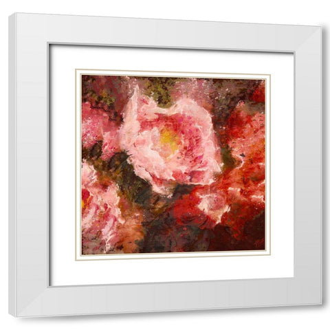 Rose I White Modern Wood Framed Art Print with Double Matting by Wiley, Marta