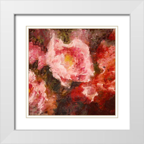 Rose I White Modern Wood Framed Art Print with Double Matting by Wiley, Marta
