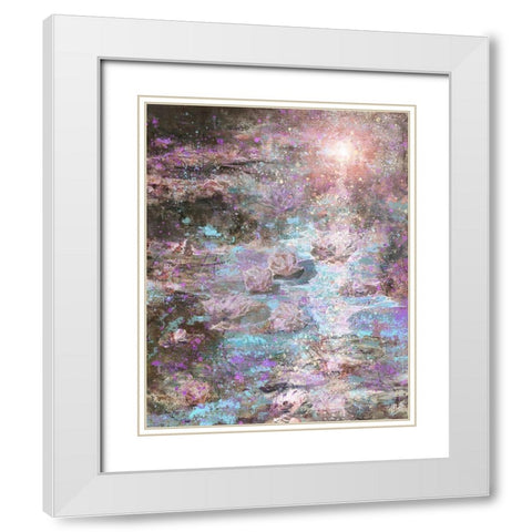Lillies I White Modern Wood Framed Art Print with Double Matting by Wiley, Marta